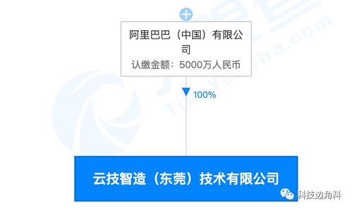 阿里巴巴在東莞成立云技智造公司，注冊資本5000萬元專注數據處理與存儲支持服務